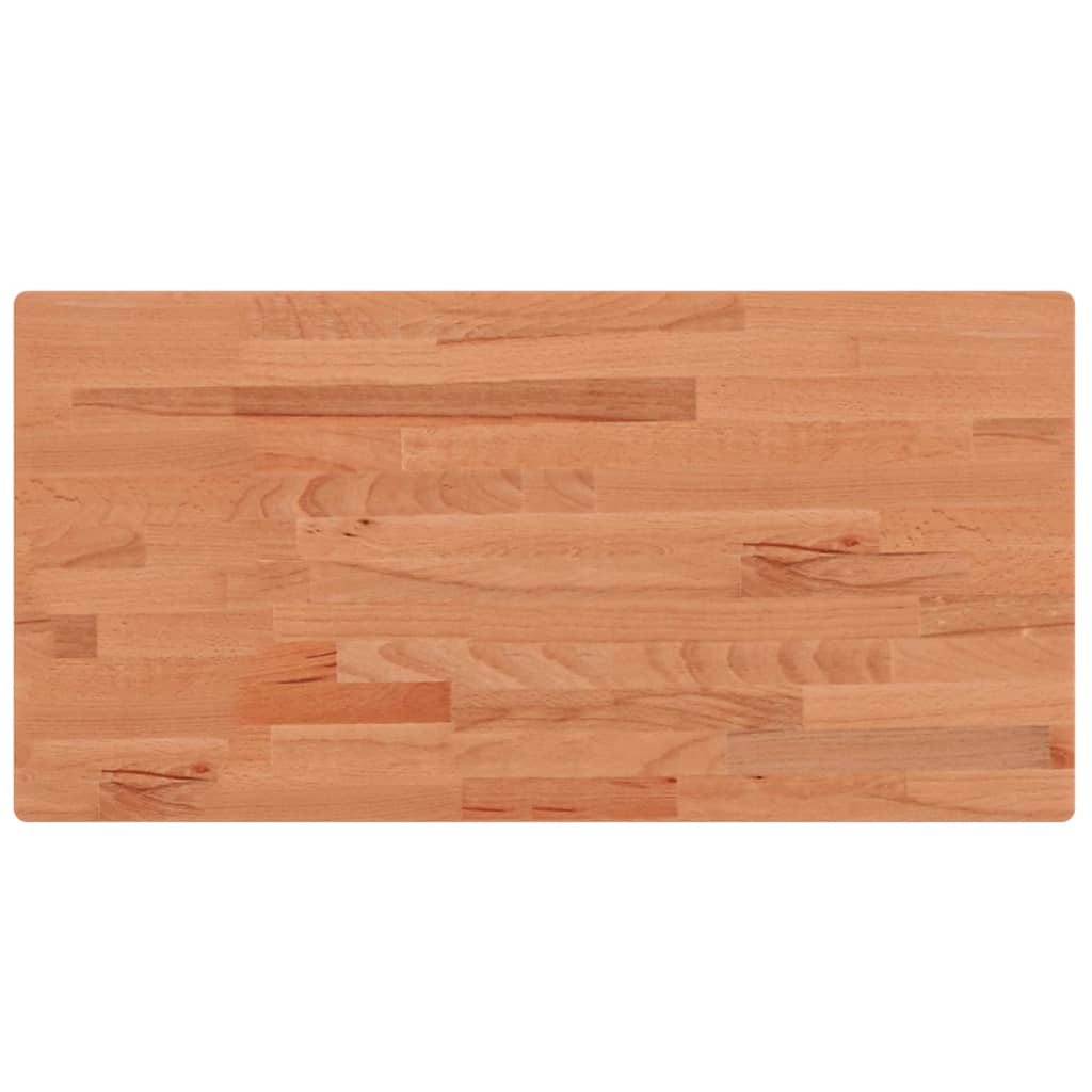 Bänkskiva för badrum 100x50x1,5 cm massivt bokträ