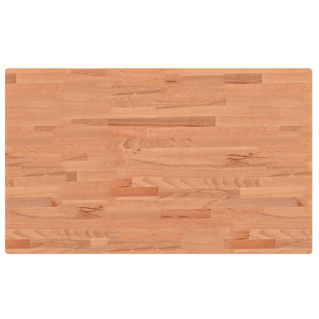 Bänkskiva för badrum 100x60x2,5 cm massivt bokträ