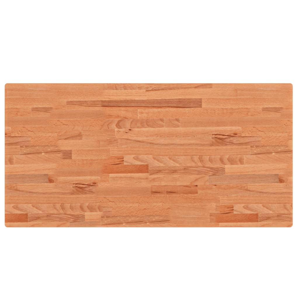 Bänkskiva för badrum 100x50x4 cm massivt bokträ