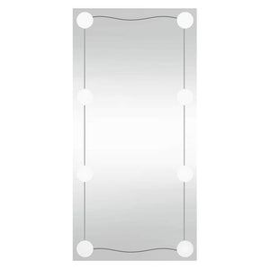 Väggspegel med LED-belysning 30x60 cm glas rektangulär