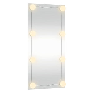 Väggspegel med LED-belysning 30x60 cm glas rektangulär