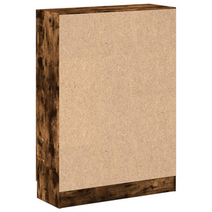 Bokhylla rökfärgad ek 82,5x30,5x115 cm konstruerat trä