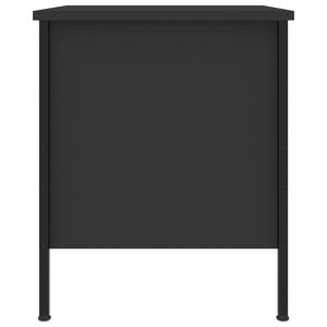 Sängbord 2 st svart 40x42x50 cm konstruerat trä