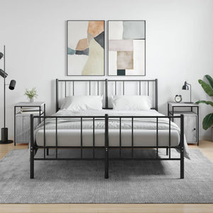 Sängbord 2 st grå sonoma 40x42x60 cm konstruerat trä