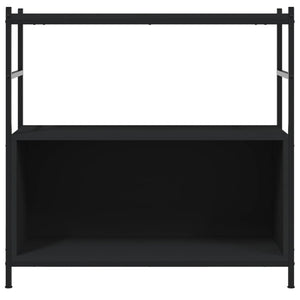 Bokhylla svart 80x30x78,5 cm konstruerat trä och järn