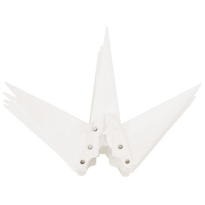 Stjärnor med LED-belysning 3 st vikbar vit 100 cm