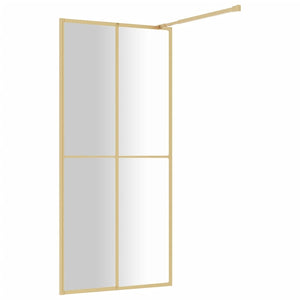 Duschvägg med klart ESG-glas guld 80x195 cm