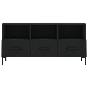 Tv-bänk svart 102x36x50 cm konstruerat trä