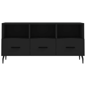 Tv-bänk svart 102x36x50 cm konstruerat trä