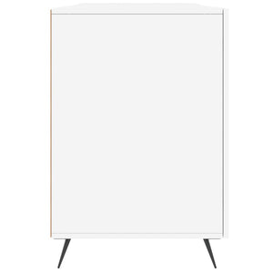 Skrivbord vit högglans 140x50x75 cm konstruerat trä