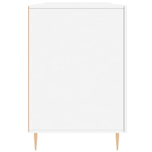 Skrivbord vit 140x50x75 cm konstruerat trä