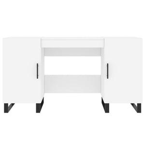 Skrivbord vit 140x50x75 cm konstruerat trä