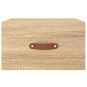 Väggmonterat sängbord sonoma-ek 35x35x20 cm