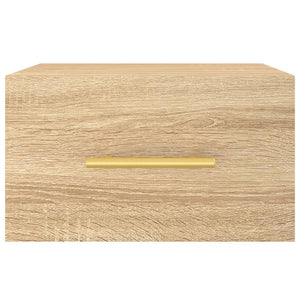 Väggmonterade sängbord 2 st sonoma-ek 35x35x20 cm