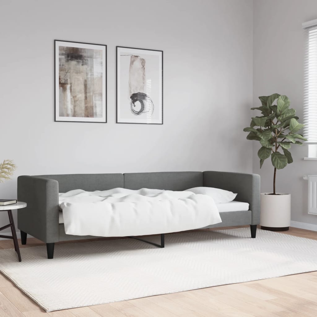 Dagbädd mörkgrå 80x200 cm tyg