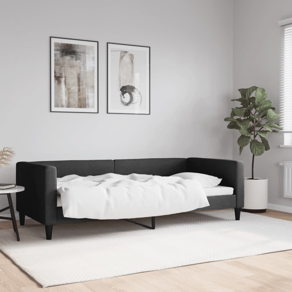 Dagbädd svart 90x200 cm tyg