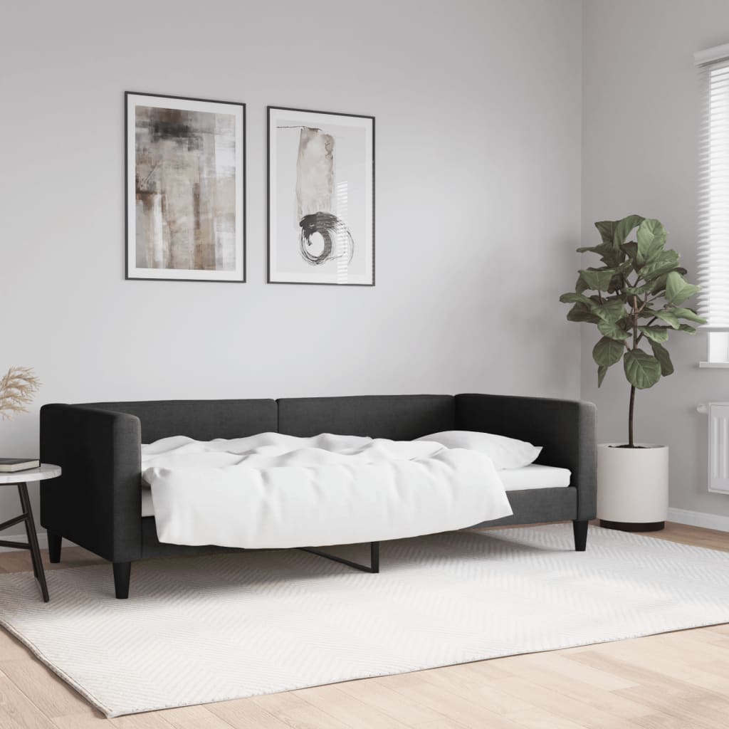Dagbädd svart 90x190 cm tyg