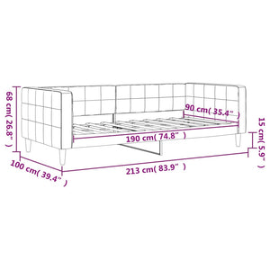 Dagbädd svart 90x190 cm sammet