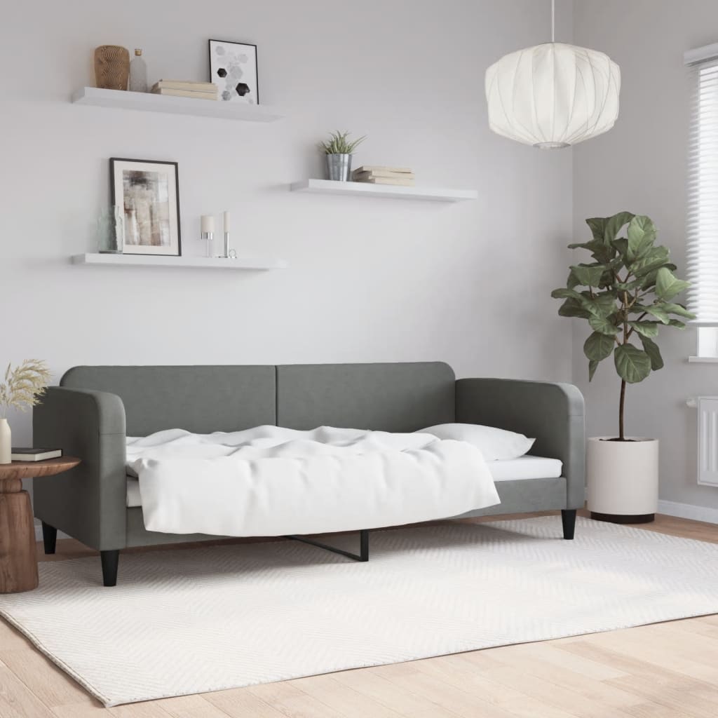 Dagbädd mörkgrå 80x200 cm tyg
