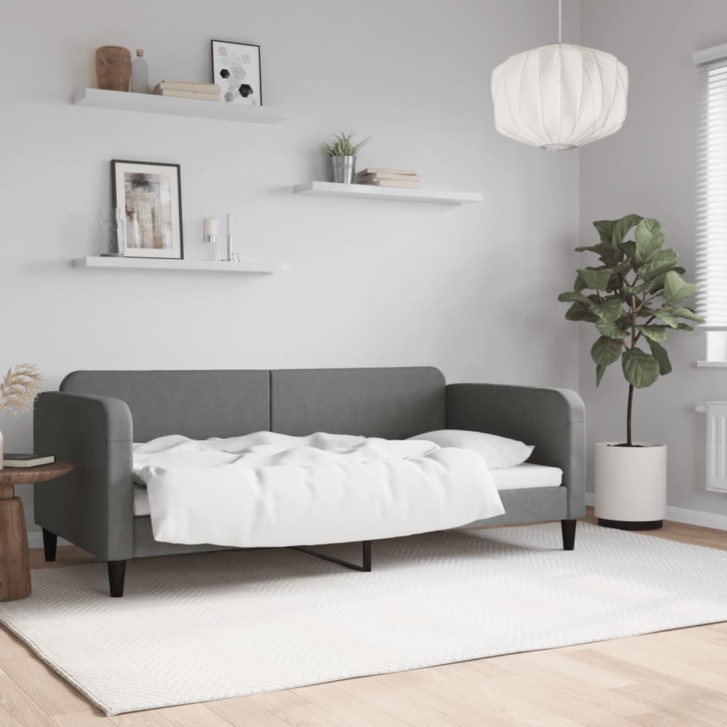 Dagbädd mörkgrå 90x190 cm tyg