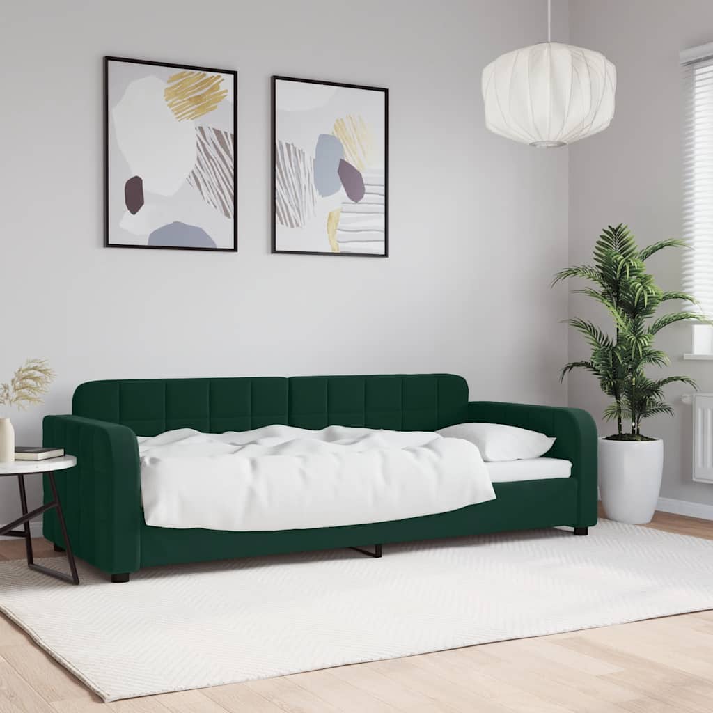 Dagbädd mörkgrön 80x200 cm sammet