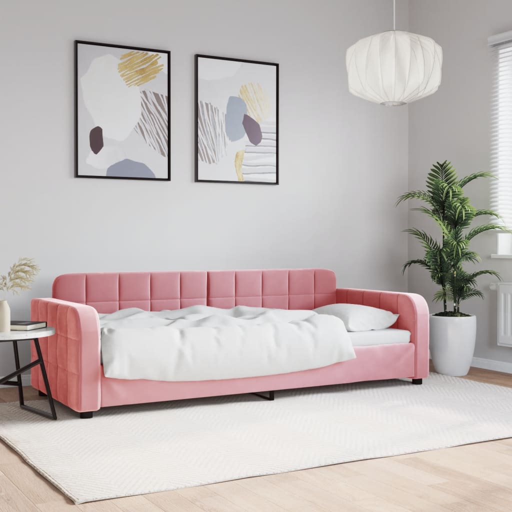 Dagbädd rosa 80x200 cm sammet