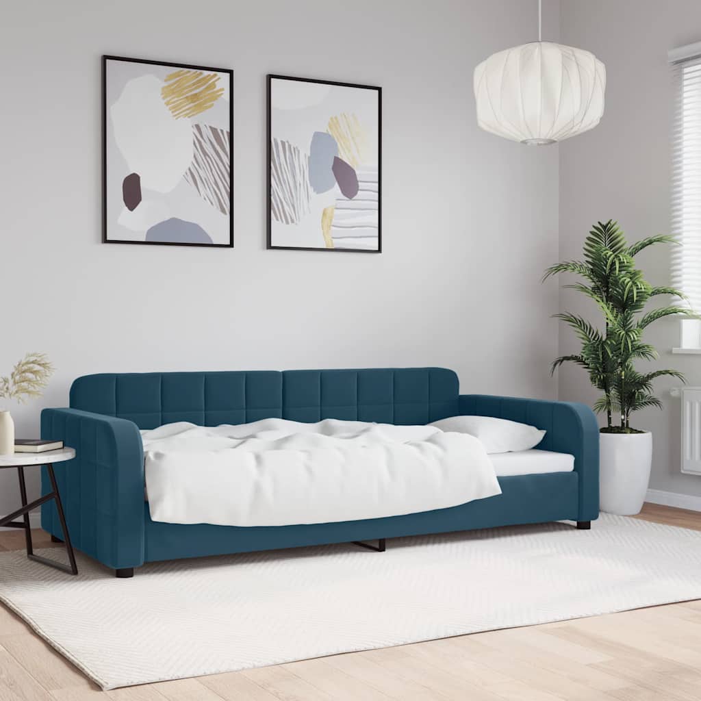 Dagbädd blå 90x200 cm sammet