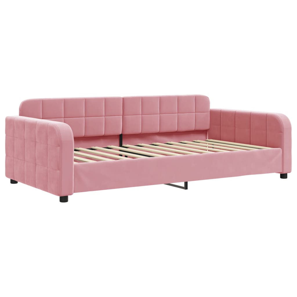 Dagbädd rosa 90x200 cm sammet