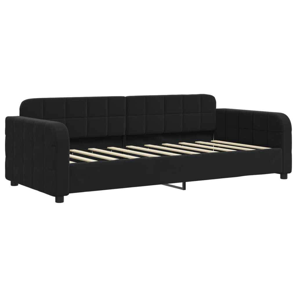 Dagbädd svart 90x190 cm sammet