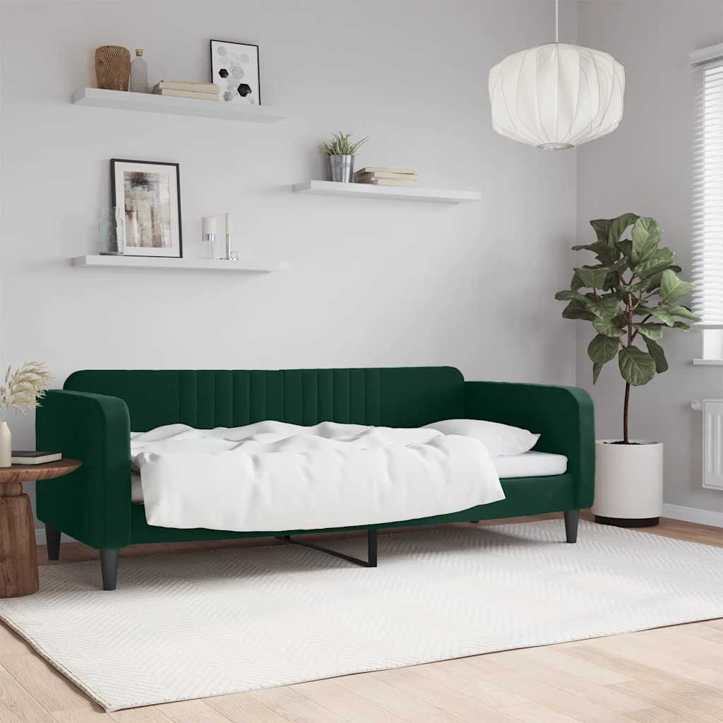 Dagbädd mörkgrön 80x200 cm sammet
