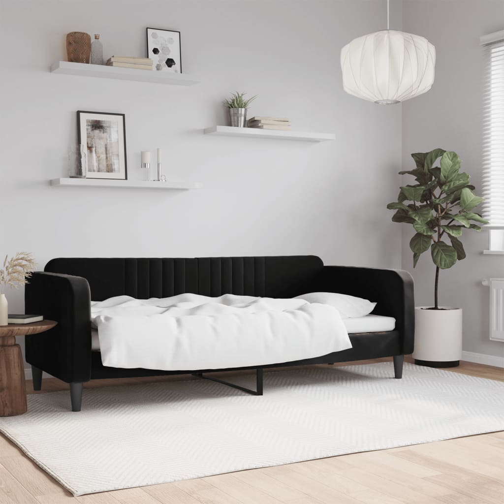 Dagbädd svart 80x200 cm sammet