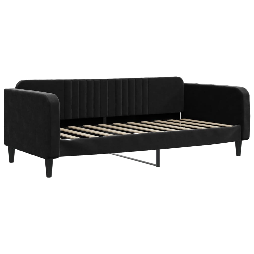 Dagbädd svart 90x190 cm sammet