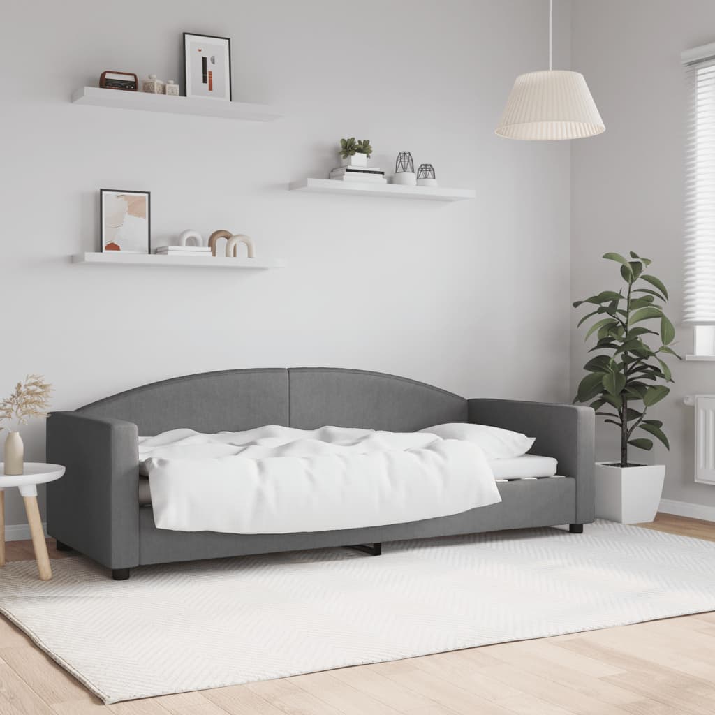 Dagbädd mörkgrå 80x200 cm tyg