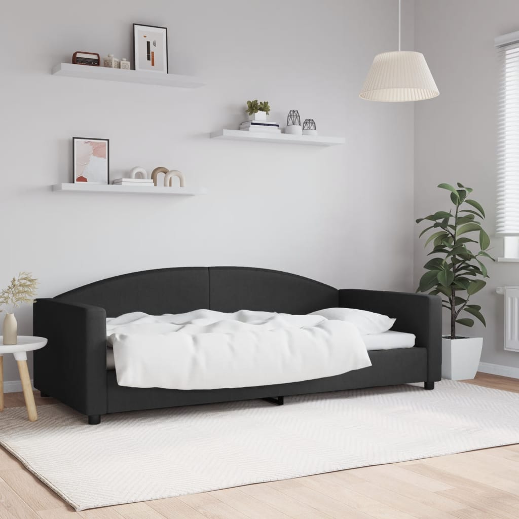 Dagbädd svart 90x200 cm tyg