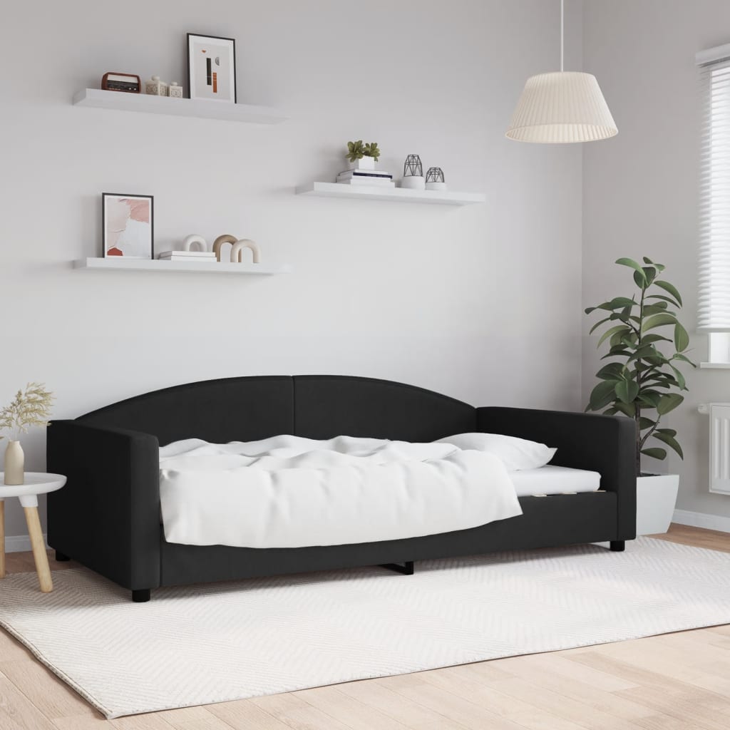 Dagbädd svart 100x200 cm tyg