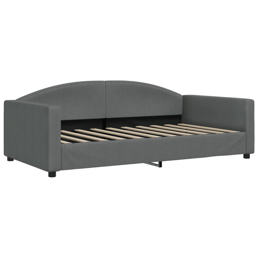 Dagbädd mörkgrå 100x190 cm tyg