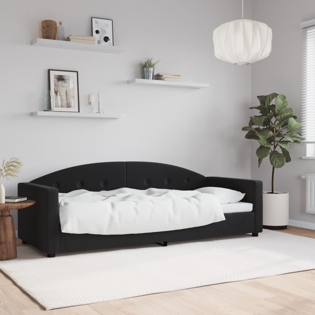 Dagbädd svart 80x200 cm sammet
