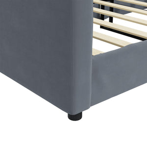 Dagbädd mörkgrå 100x200 cm sammet