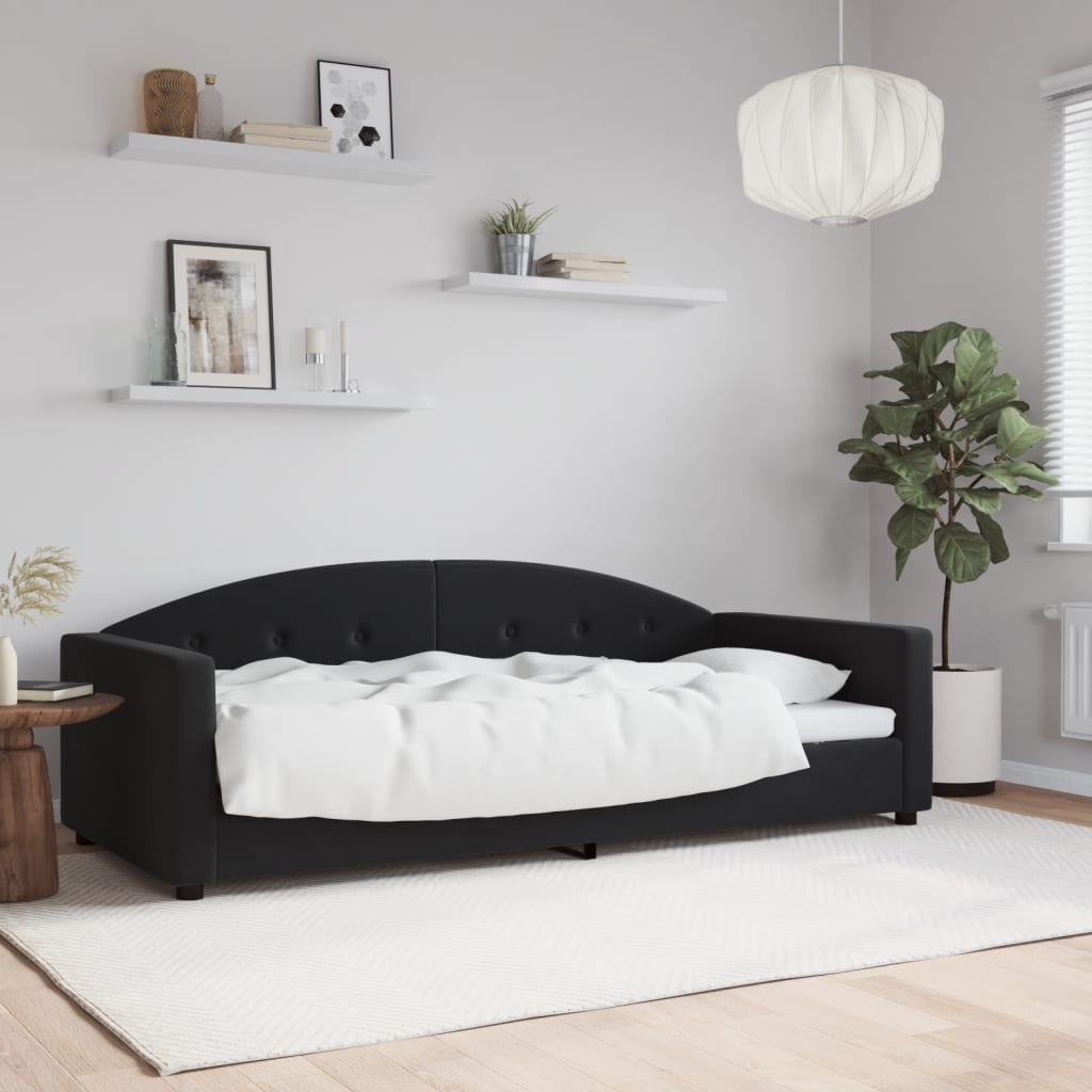 Dagbädd svart 90x190 cm sammet