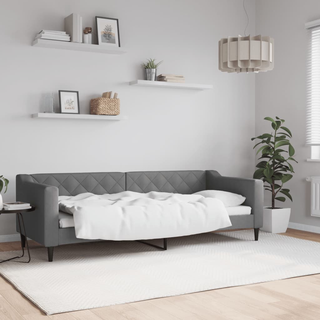 Dagbädd mörkgrå 80x200 cm tyg