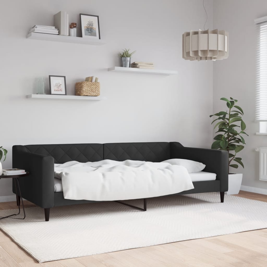 Dagbädd svart 100x200 cm tyg