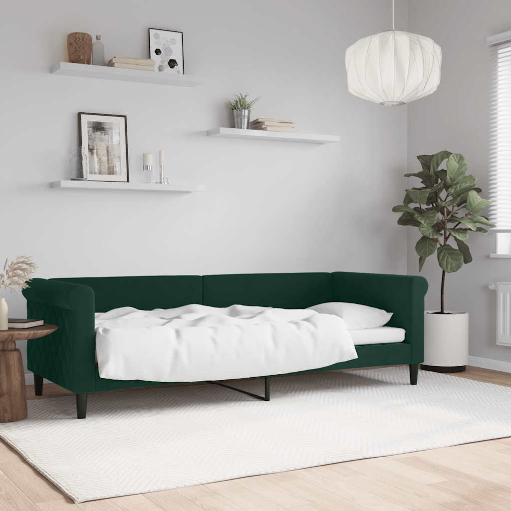 Dagbädd mörkgrön 80x200 cm sammet