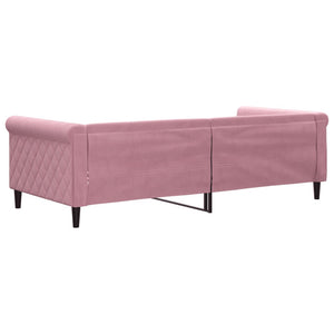 Dagbädd rosa 90x200 cm sammet