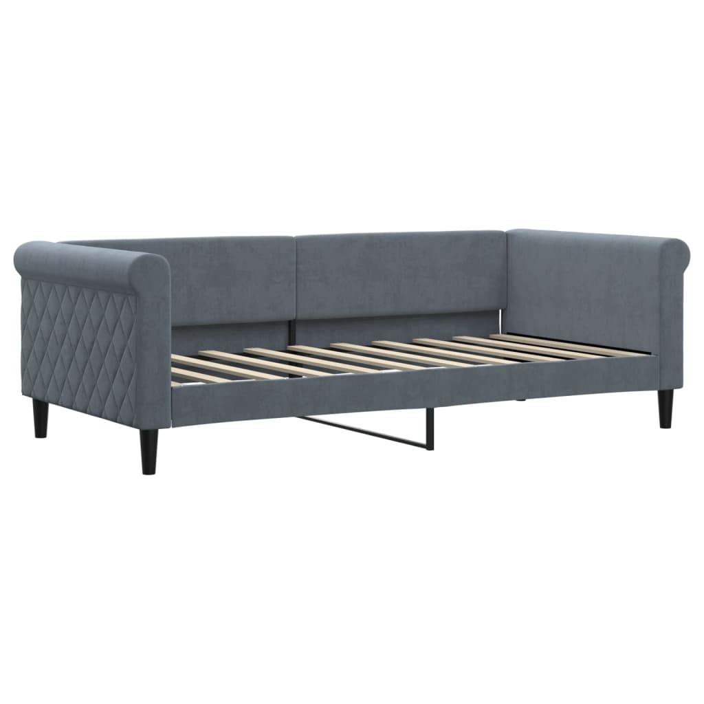 Dagbädd mörkgrå 90x190 cm sammet