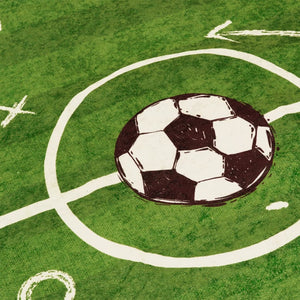 Barnmatta grön 160x230 cm fotbollsplan tvättbar halkfri