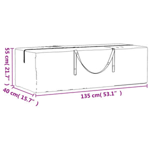 Förvaringsväska för julgran 2 st svart polyeten
