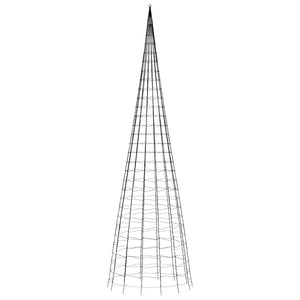 LED julgran på flaggstång 3000 LEDs färgglad 800 cm