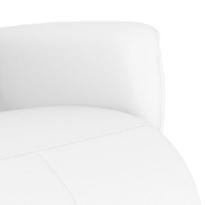 Reclinerfåtölj med fotstöd vit konstläder