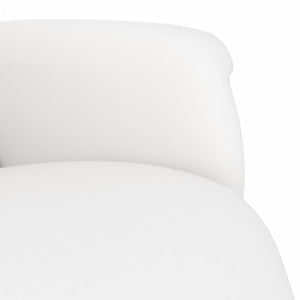 Reclinerfåtölj med fotstöd vit konstläder