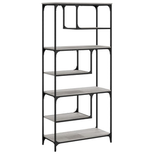 Bokhylla grå sonoma 81x36x176 cm konstruerat trä